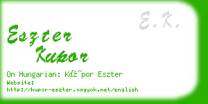 eszter kupor business card